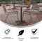 Emma and Oliver 23.5'' Square Aluminum Indoor-Outdoor Table Set with 2 Slat Back Chairs